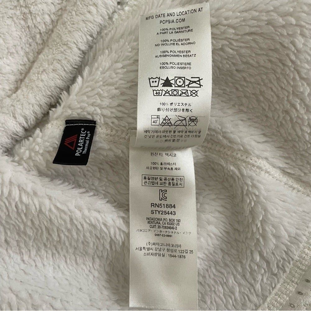 Patagonia Re-Tool Snap Polartec Thermal Fleece Pullover Ivory Size Medium - Picture 7 of 8